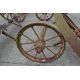 Set of four matching cast wheels on axles. Suit shepherds hut. - Image 4 of 6