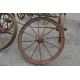 Set of four matching cast wheels on axles. Suit shepherds hut. - Image 2 of 6
