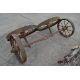 Set of four matching cast wheels on axles. Suit shepherds hut. - Image 6 of 6