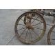 Set of four matching cast wheels on axles. Suit shepherds hut. - Image 3 of 6