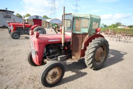Massey Ferguson MF35X 3-cylinder diesel 2WD tractor. Serial number SNMY356090. Built Monday 3rd