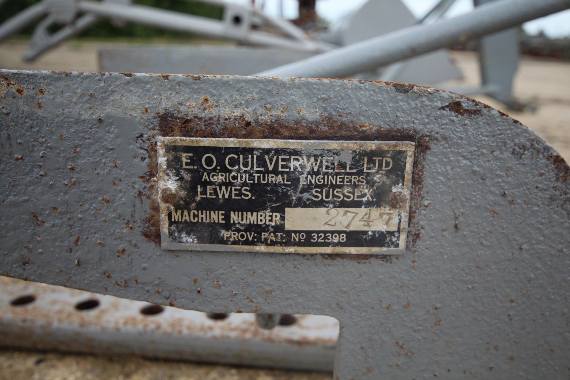 Culverwell sack lifter. With 9-hole drawbar. Machine number 2747. Badged. - Image 10 of 10