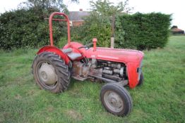 Massey Ferguson MF35 3-cylinder diesel 2WD tractor. Serial number SNM269900. Built Friday 19th