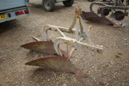 Ferguson 2 furrow plough (incomplete). Model 10-AE-28. Serial number 035252. Badged.