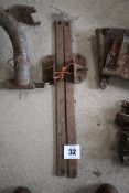 Pair of Ferguson stabiliser brackets and stays.