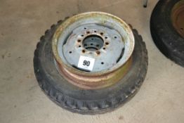 6.00-16 Ferguson front wheel and tyre and another