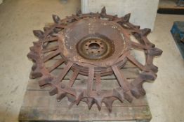 Pair of Ferguson Open Type Rear Steel Wheels. Model A-TE-75.