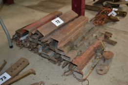 26x original Ferguson trailer posts in varying condition, Pair of MF trailer corner posts, hydraulic