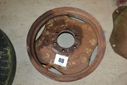 Ferguson narrow front wheel rim with lugs for hub