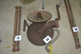 Plough disc, tail wheel etc.