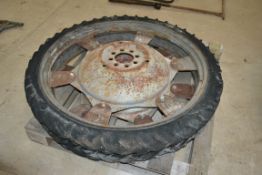Pair of row crop wheels to fit Ferguson.