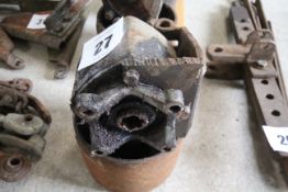 Massey Ferguson PTO pulley. With saw bench bracket.