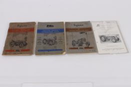 3X Ferguson tractor instruction books: Diesel, Carburettor and 35. Together with a Silsoe report