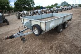 **CATALOGUE CHANGE** Ifor Williams LM126G 12ft x 6ft6 twin axle drop side trailer. With manual