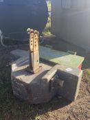 Fendt 1,800kg front linkage weight block and toolbox. V