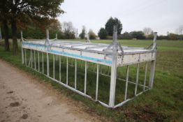 Large cattle big bale feeder. V