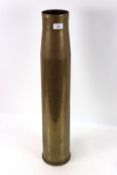 A large naval brass shell case approx. 6