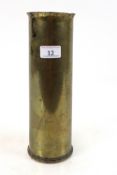 A 1917 dated Trench Art 18lb shell case 