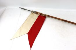 A military lance with a copy of 