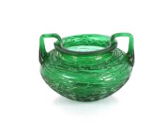 A Loetz Greta Chine two handled iridescent glass vase, circa 1900, 14cm in extremes