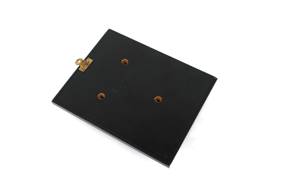 A small religious enamel icon, mounted on a plinth, inscription verso, states "Lent By Sir John - Image 4 of 6