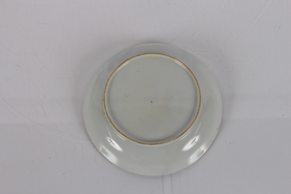 A Chinese tea bowl, with tobacco leaf decoration; an Oriental saucer dish; a Newhall similar; a - Image 6 of 10