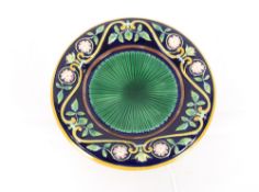 A 19th Century George Jones Majolica comport ; and a 19th Century scallop shell shaped dish on