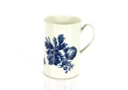 A largeWorcester mug, with floral and insect decoration, loop handle, 15cm high; and a 19th