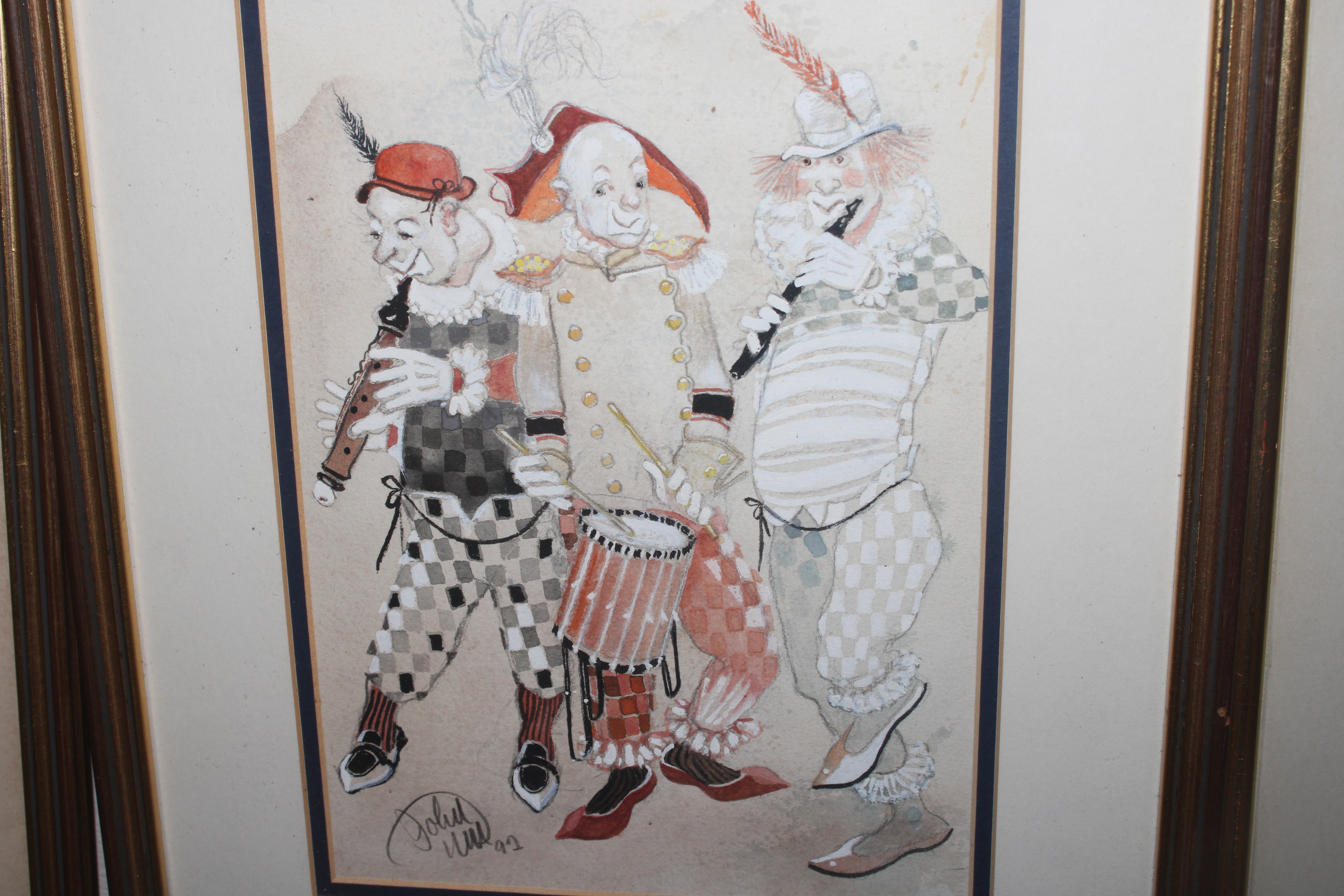 John Uht, watercolour entitled "red Drum" - Image 2 of 3