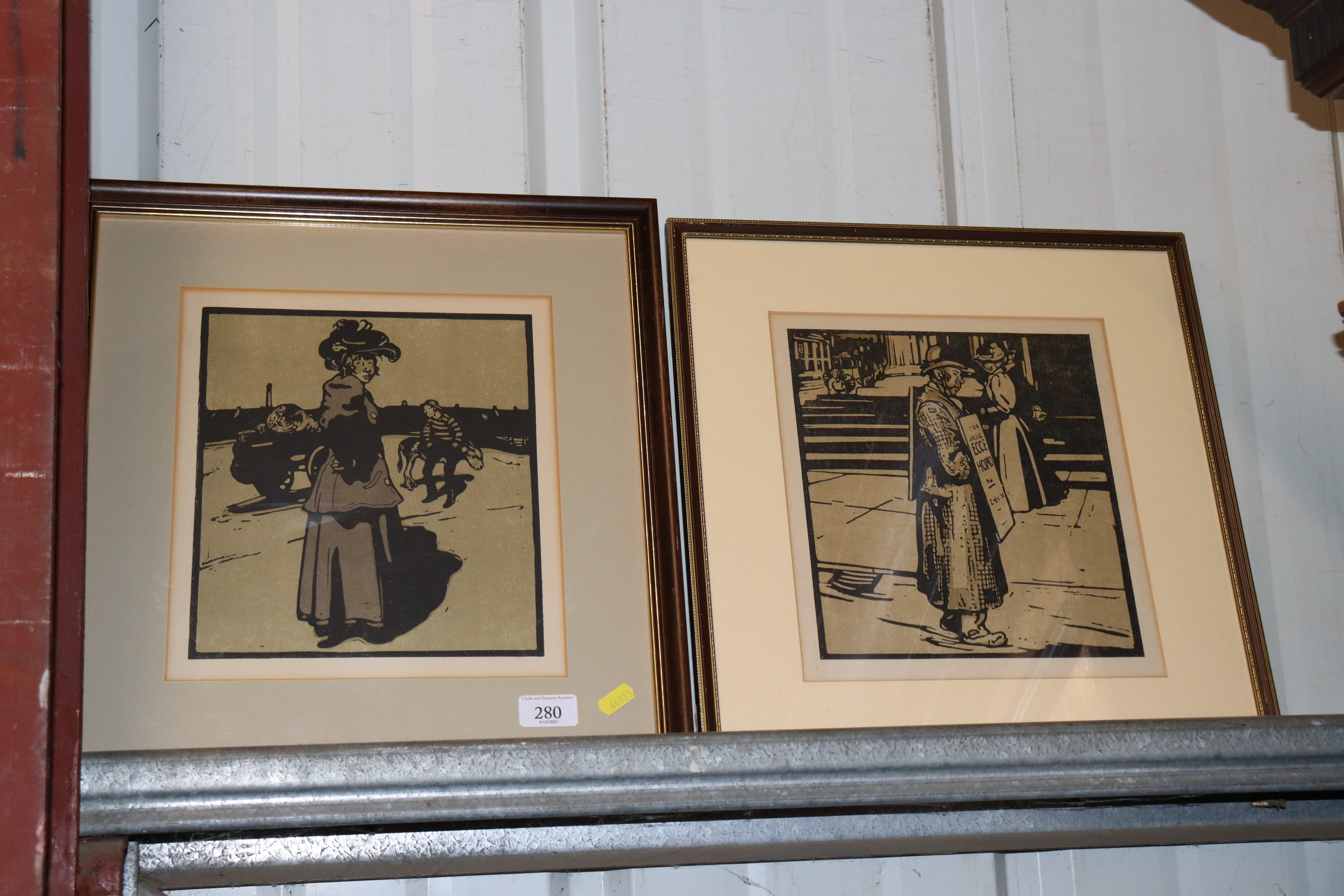 After William Nicholson, lithograph of "London San