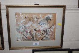 John Uht, watercolour entitled 