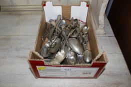 A box of silver plated cutlery