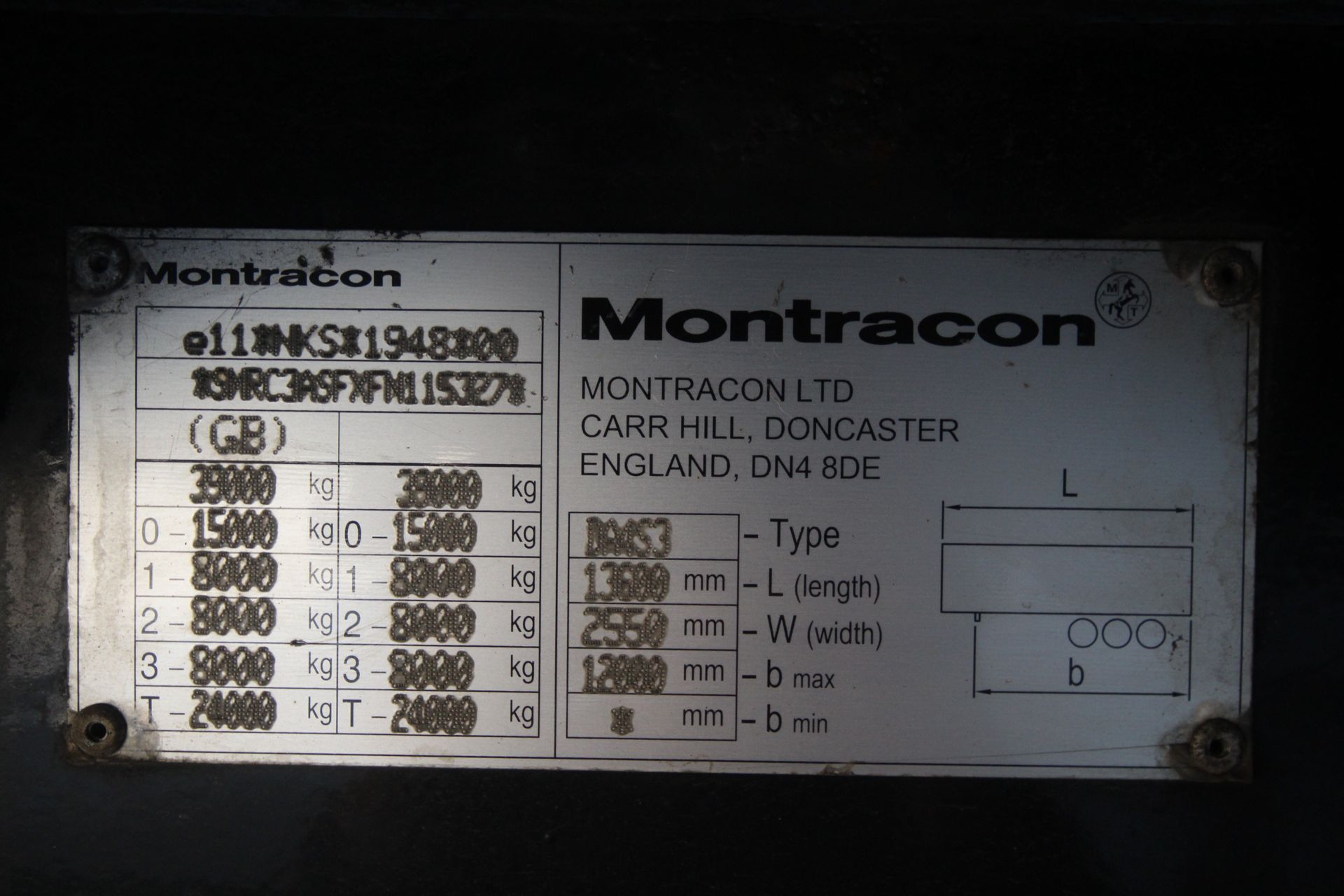 Montracon 39T 13.6m tri-axle step frame double deck curtain-side trailer. Registration C404760. - Image 83 of 84