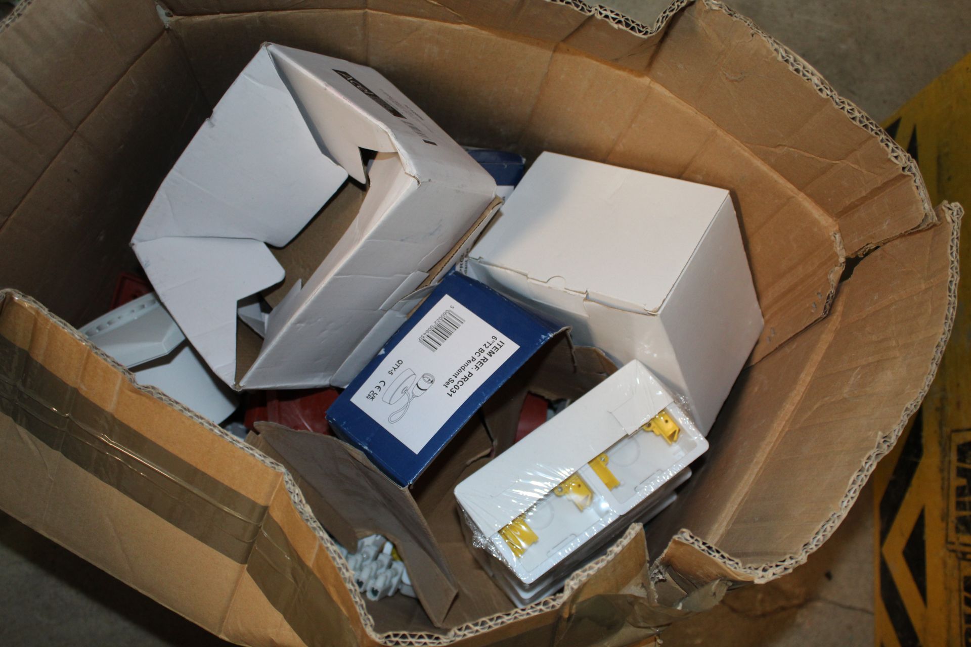 Large quantity of unused electric fittings including lights, wall boxes and LED panel etc. V CAMPSEA - Image 3 of 4