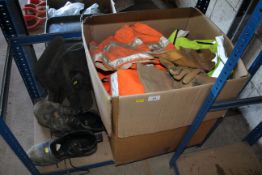 Various PPE to include steel toecap wellies, high viz jackets etc. V CAMPSEA ASHE
