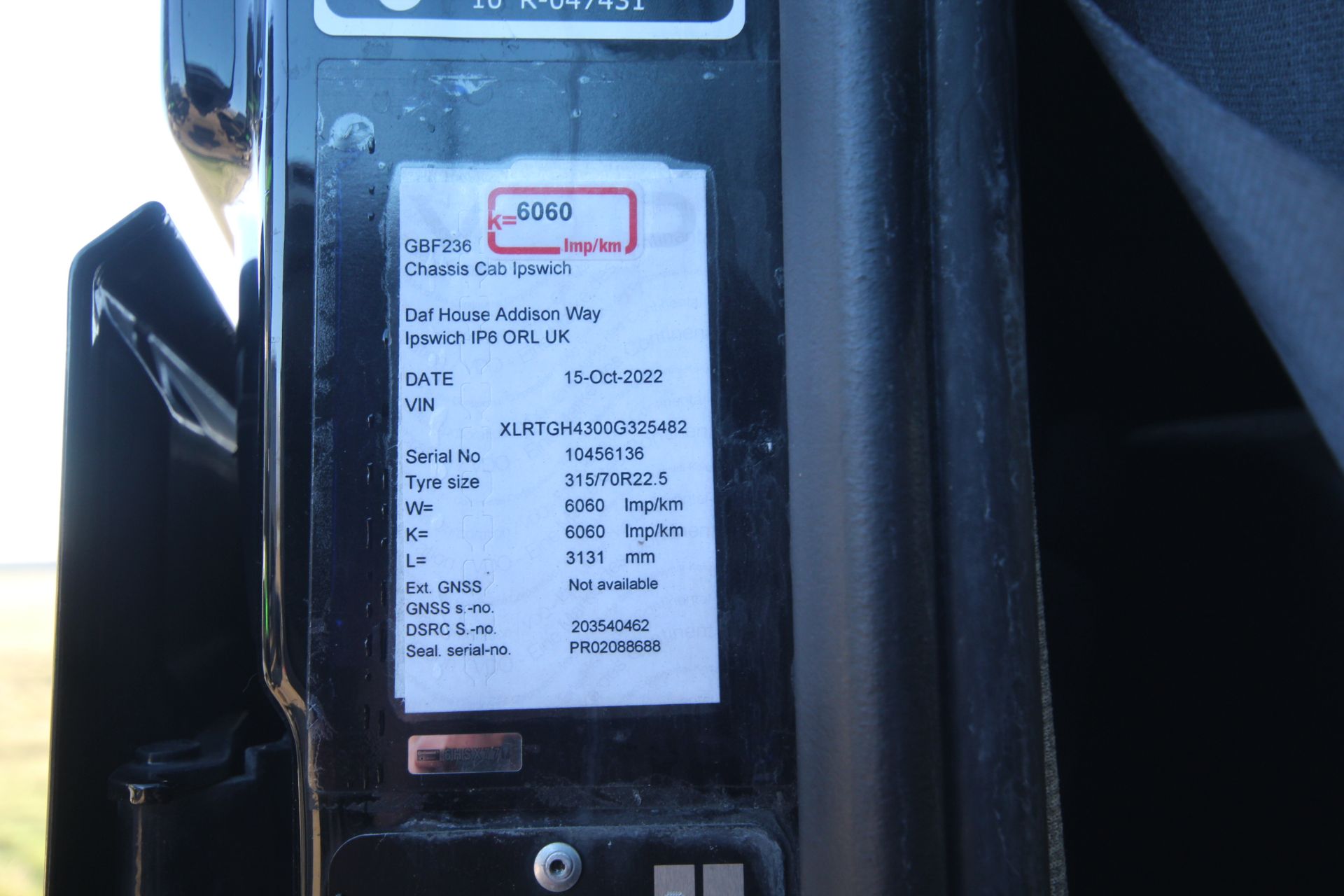 DAF XF 480 FTG 6X2 Euro 6D auto mid-lift and steer 44T unit. Registration P77 MGL. Date of first - Image 120 of 120