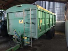 NC 2250-16 16 tonne hydraulic tipping trailer, with hydraulic tailgate, rollover sheet 650/60 R 22.
