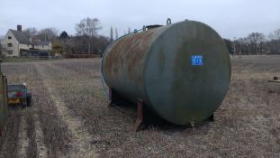 Cylindrical steel water tank in good condition 5,000 litres,