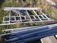 Aluminium scaffolding with wheels