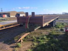 Tandem Axle 30` flatbed trailer,