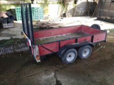 Tandem axle car trailer with ramp 8`x 4