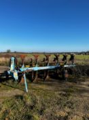 Lemken Ophl 16 6 furrow reversible plough c/w Claydon furrow cracker
