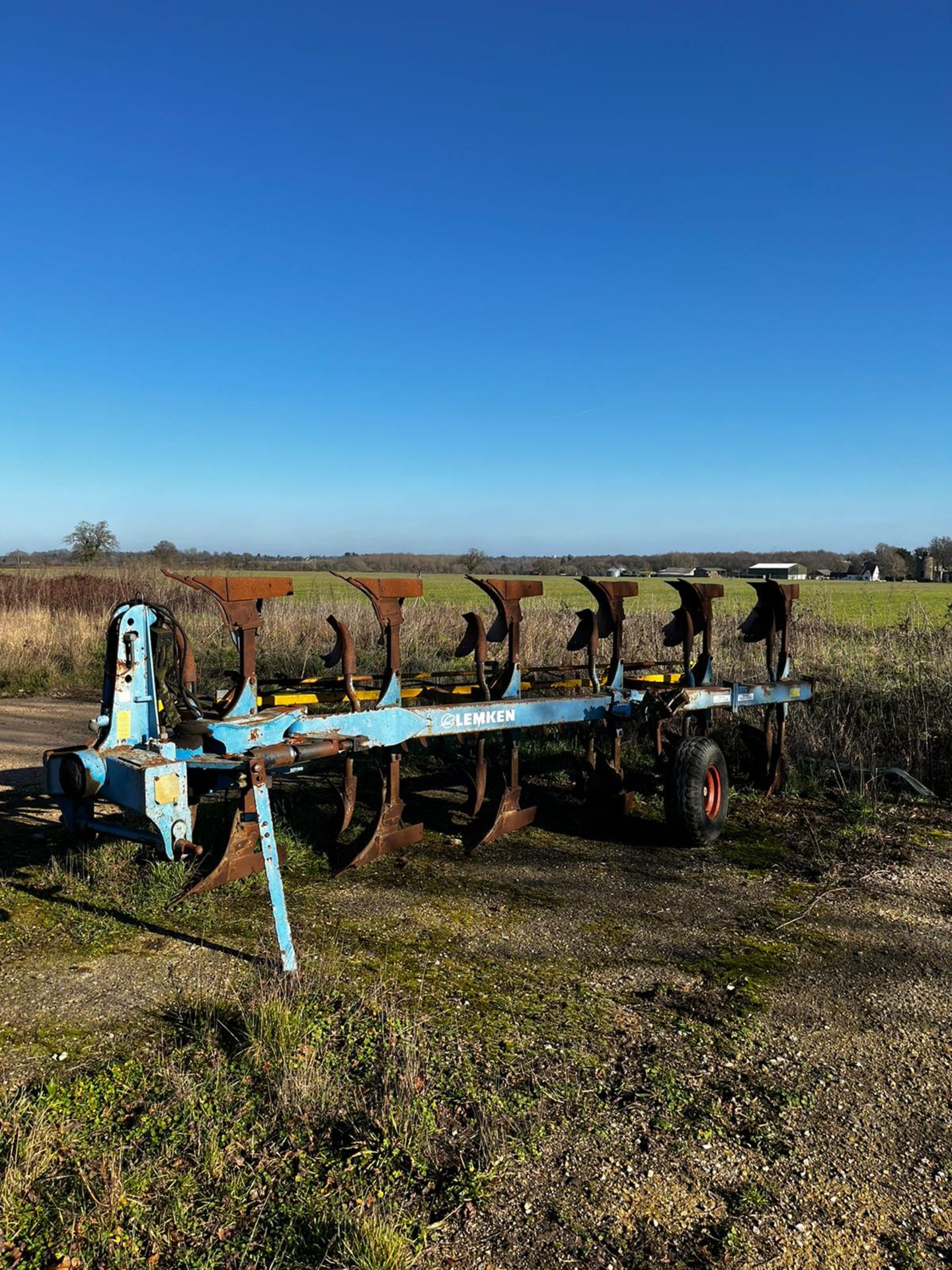 Lemken Ophl 16 6 furrow reversible plough c/w Claydon furrow cracker