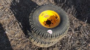 Pair Supreme six stud implement wheels and tyres 10.0 x 801.