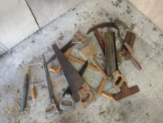 Various woodworking tools,