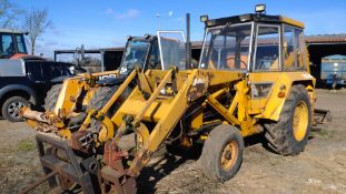 MF 50B digger including ditching and trenching buckets, hydrostatic, four lever type, 1979,