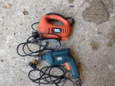 Black and Decker electric drill & Black and Decker jigsaw,