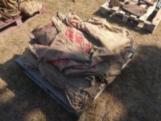 Pallet of hessian sacks