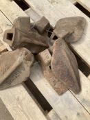 5x Braceys cultivator points