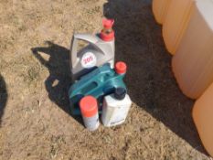 Quantity of car oils and cleaners